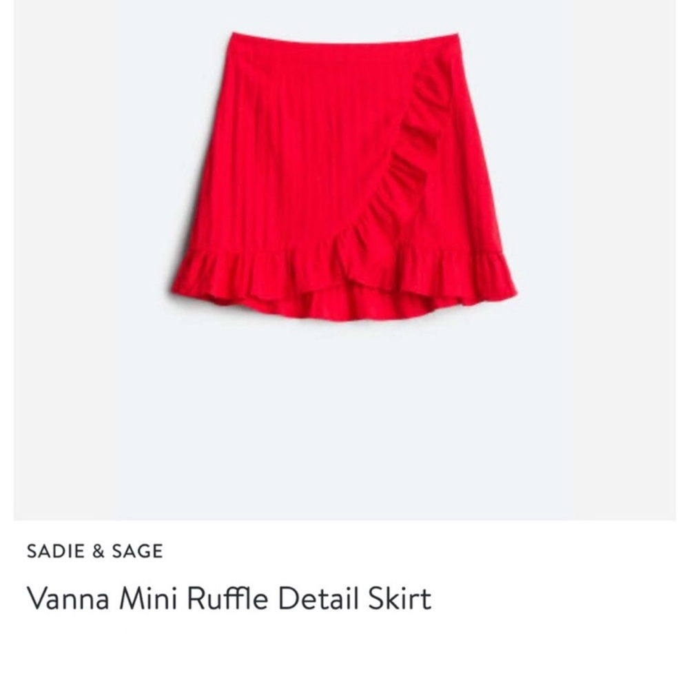 Red Ruffled Women's Skirt